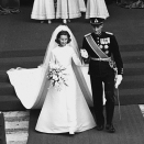 The Crown Prince and Crown Princess leaving the cathedral (Photo: NTB archives / Scanpix)